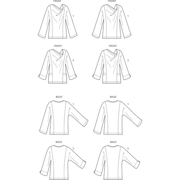 Simplicity S8991 Misses Tops & Jacket Sewing Pattern XXS-XXL - Picture 3 of 4